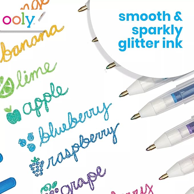 Ooly Yummy Yummy Scented Gel Pen Bundle of 24, Easter Activities for Kids, Includes 12 Glitter, Neon & 6 Metallic Gel Pens, Fun Pens for Kids School Supplies