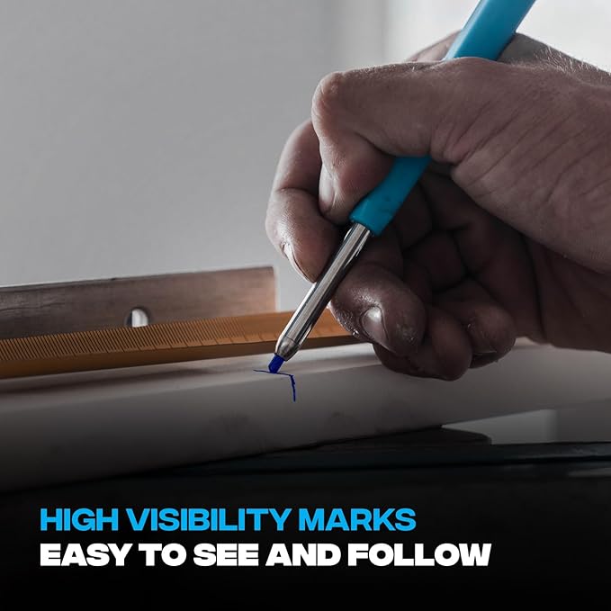 OX Tools Tuff Carbon Marking Pencil Replacement Lead 10-Pack with Red, Blue & White Lead, 2.88 mm lead - Designed For Tile Marking, OX-P503204