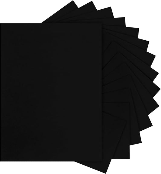 28 Sheets Black Cardstock 8.5 x 11 Printer Paper, 92lb Heavyweight Black Construction Paper Card Stock for DIY Cards, Scrapbooking, Greeting Cards, Invitations