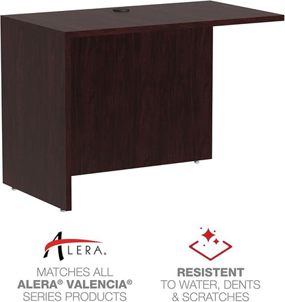 Alera ALEVA354224MY Valencia Series 42 in. x 23-5/8 in. x 29-1/2 in. Reversible Return/Bridge Shell - Mahogany