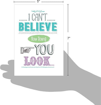 NobleWorks - Funny Happy Birthday Card with Envelope - Congrats Greeting Card, Birthday Fun - Your Old Photos C6876BDG