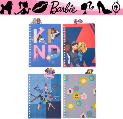 Innovative Designs Barbie Tab Journal Notebook, Spiral Bound, 96 Lined Pages, 8 x 7 inches, Purple