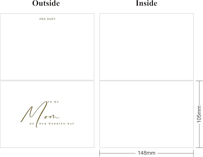 LADY&HOME To My Mom on Wedding Day Card