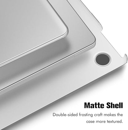 Fintie Case for MacBook Air 13.6 Inch A3113 A2681 (2022 2023 2024 Release) - Snap On Hard Shell Cover for MacBook Air 13.6" M2 M3 Chip with Liquid Retina Display and Touch ID (Frost Clear)