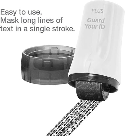 Guard Your ID Advanced 2.0 Roller Identity Privacy Stamp for Identity Theft Prevention and Security (Regular 3-Pack, White)