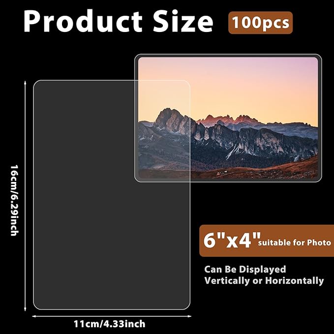 100Pcs Index Card Laminating Pouches 4x6 File Card Laminating Pouches Thermal Laminating Sheets Business Card Laminating Pouches for Work Permits Pass Cards Student ID Cards, 5 Mil