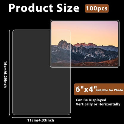 100Pcs Index Card Laminating Pouches 4x6 File Card Laminating Pouches Thermal Laminating Sheets Business Card Laminating Pouches for Work Permits Pass Cards Student ID Cards, 5 Mil