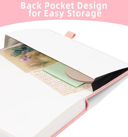 Lined Journal Notebook 365 Pages, A5 Leather Journals for Writing Women & Men, Hardcover Notebook with 100GSM Thick Paper, Daily Journal Notebook for Travel, Work, School, Note Taking, College Ruled