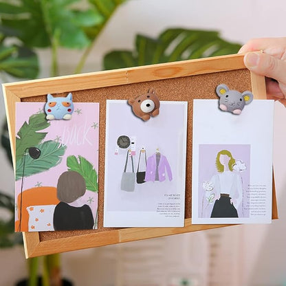 30 Pcs Cute Animal Push Pins - Decorative Frog Thumbtacks for Cork Board, Photo Wall, Map, Bulletin Board