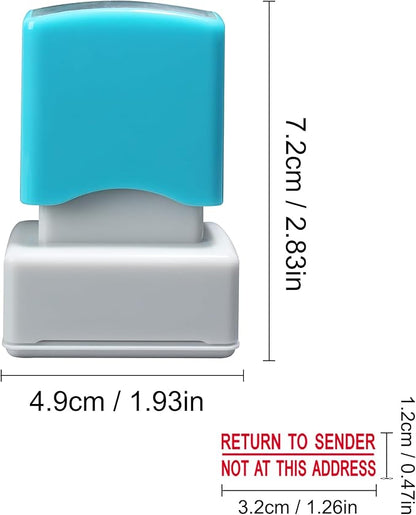WAFJAMF Return to Sender not at This Address–Information Stamps Self Inking Rubber Stamp Red Ink Message Stamp-Medium