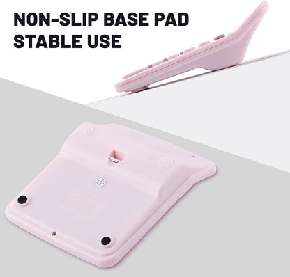 Golcellia Calculators Desktop, Pink Calculator, Cute Calculator 12 Digit Desk Calculator Large Display, Dual Power Solar Battery, Office Home School Supplies for Adults & Students