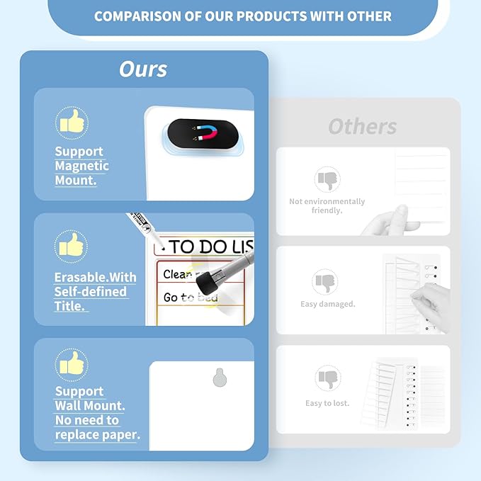 2 Pcs Chore Chart for Kids: Dry Erase My Chores Slider Chart, Magnetic Visual Schedule for Fridge, Kids Daily Checklist - ADHD Tools: to Do List and Routine Chart for Multiple Kids (Rainbow 2-pack)
