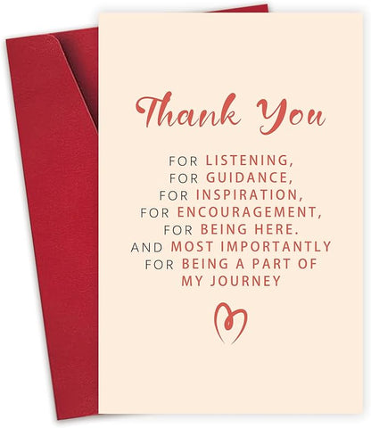 Thank You Card for Men Women, Thank You Cards for Friend Teacher, Appreciation Card Gift for Doctor Coworker Boss