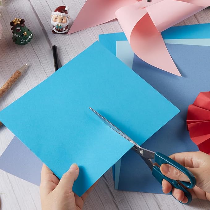 30 Sheets 8.5x11 Color Tones Cardstock Paper 250GSM Thick Paper Cards for Birthday Party, Invitations and DIY Crafts Decoration (Blue)