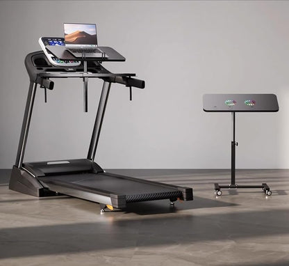 multifunctional Wooden Laptop Treadmill Desk with 2 cooling fan.Rolling Laptop Workstation Stand Cart Desk for Laptops, Books, Tablets, and Art, Made for Sofa,Treadmill,car,Bed,Chair,or Standing