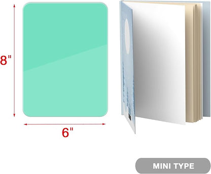 Mint Green Mini Desktop Pure Glass Whiteboard, Small Slope Slick Desk Whiteboard Glass, Desk White Board, Desktop White Board Dry Erase, Stenography Artifact for Office Homeschooling Décor, 8x6 inch