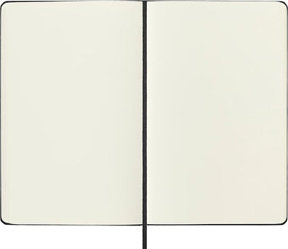 Moleskine Classic Notebook, Hard Cover, Large (5" x 8.25") Plain/Blank, Black, 240 Pages