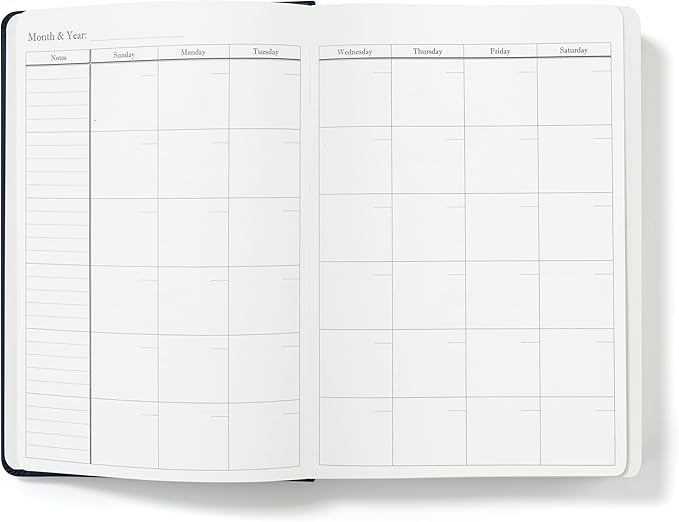 Wykeham's Executive 2026 Undated Daily Journal Planner – US Format – Customization Available (Personalized Royal Blue, 8.5"×5.5" - Undated)