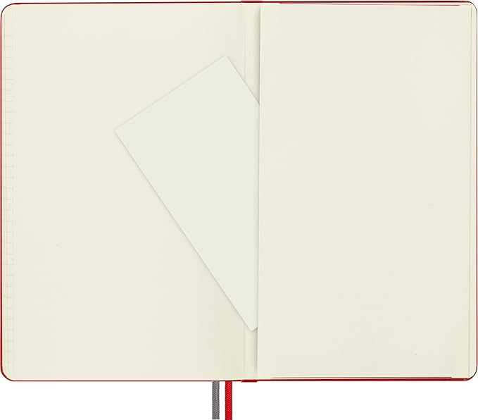Moleskine Classic Expanded Notebook, Hard Cover, Large (5" x 8.25") Ruled/Lined, Red, 400 Pages