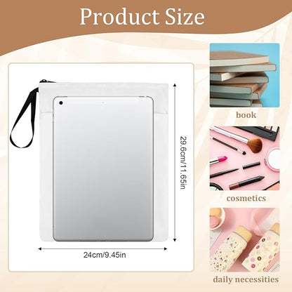 Book Sleeve Pouch Waterproof Book Sleeves with Zipper and Front Pocket,Christian Theme Book Covers for Paperback,Book Protector Bag with Handle for Book Lovers Bibliophile Gifts(11.8 * 9.4 inch)