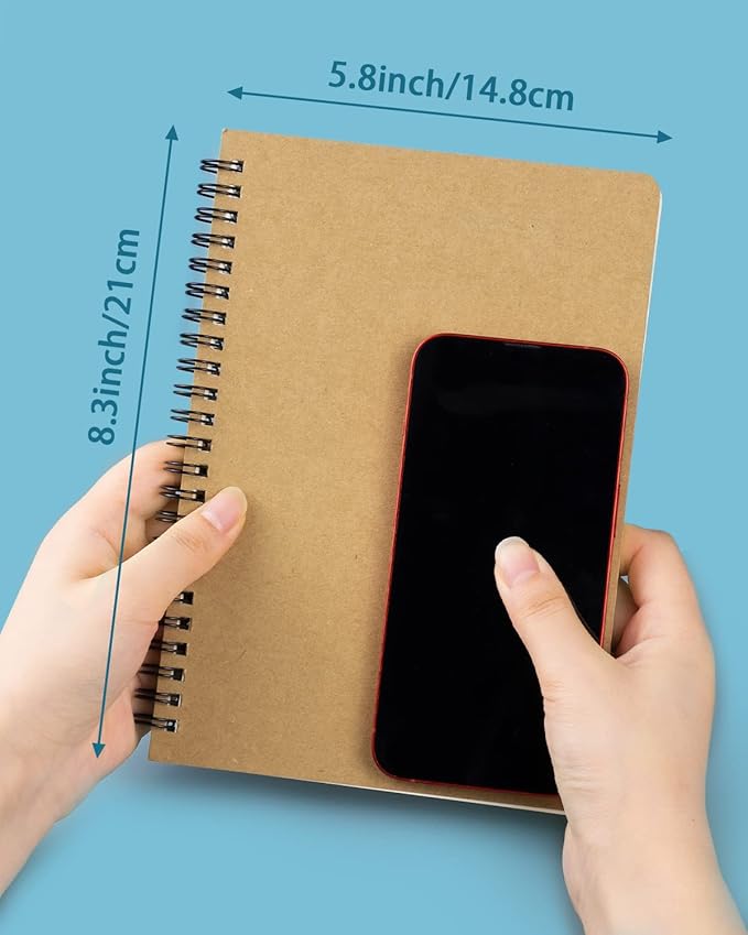 Spiral Notebooks A5 Lined 20Pcs College Ruled Journals for Work, School and Travel, Good for Students and Office 120 Pages/60 Sheets