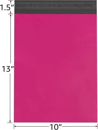 Colored Poly Mailers Pack of: Be creative with your packaging with Colored mailers (Pink, 10" x 13" pack of 500)