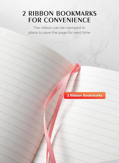 AISBUGUR Pocket Notebook, Small Notebook, 2-Pack Total 320 Pages,3.7" x 5.7" Pocket Notebook (2 Pack, Pink)