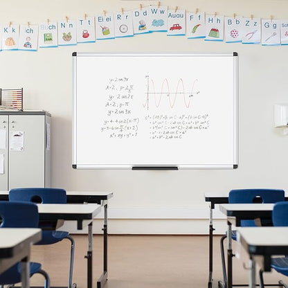 VIZ-PRO Dry Erase Board/Whiteboard, Non-Magnetic, Pack of 3, 24 X 18 Inches, Wall Mounted Board for School Office and Home