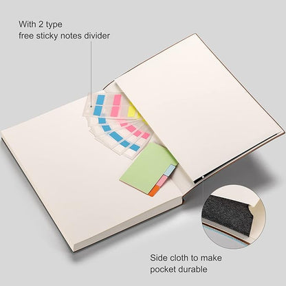 AHGXG Lined Journal Notebook - Thick Journal 320 Pages, A4 Large Notebook College Ruled, 8.5''×11'', 100gsm Thick Paper, Leather Softcover Notebook for Work School - Blue