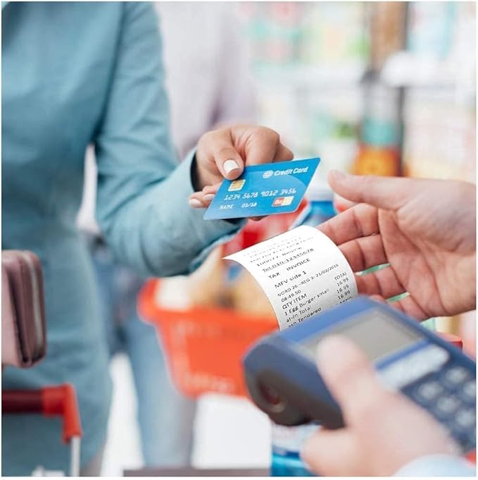 OausTect 2 1/4 x 85 Thermal Paper Rolls, Thermal Receipt Printer Paper for Credit Card Machine, Cash Register, POS (200 Rolls)