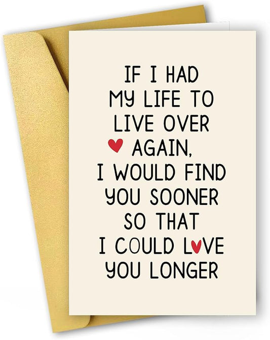 Romantic Valentines day or Birthday Card for Men Women Boyfriend Girlfriend, Funny Anniversary Card for Husband Wife