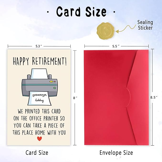 Funny Printable Retirement Card for Coworker or Boss, Happy Retiring Card Gift for Him Her, Group Card from Office, Leaving Fellwell for Retiring Coworker Colleagues Boss