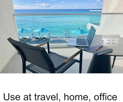 IOOIOO A80 Portable Printer no Ink Inkless Bluetooth Wireless Compact Small for 8.5x11 Letter Size Thermal Paper(impresora portátil),for iPhone Android Mobile Phone Laptop PC,Home Office Travel-White