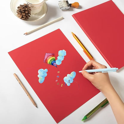 20 Sheets Colored Thick Paper Cardstock Blank for DIY Crafts Cards Making, Invitations, Scrapbook Supplies (Red, 8.5 x 11 inches)