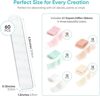 60 Pieces Acrylic Bookmark Blanks- 3mm Thicken Clear Acrylic Bookmarks with 60 Pcs Ribbon for Reading Lovers DIY Crafts Presents, Graduation Back to School Presents