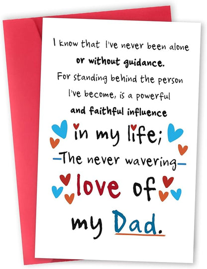 Funny Fathers Day Card Gift for Dad, Happy Birthday Gifts for Daddy from Daughter Son, Dad Birthday Card, Thank You Dad Card