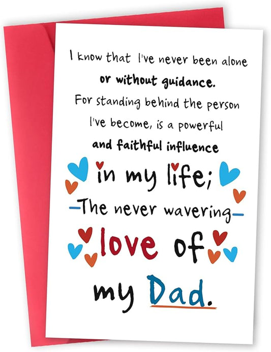 Funny Fathers Day Card Gift for Dad, Happy Birthday Gifts for Daddy from Daughter Son, Dad Birthday Card, Thank You Dad Card