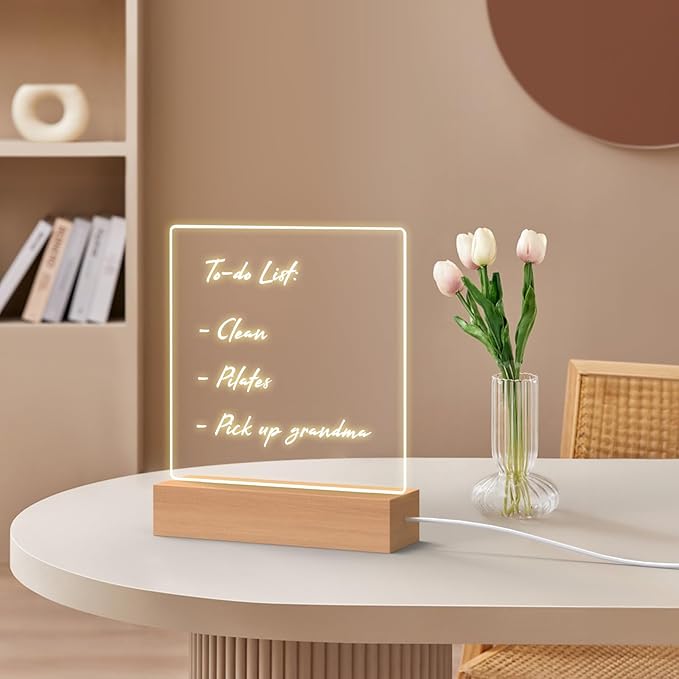 Gifts for Women Men Girls-Personalized DIY Night Light Message Board with Erasable Pen,Room/Home/Office Décor,Best Gift for Mother's Day/Father'sday/Birthday/Wedding/Anniversary