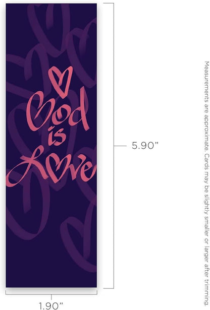 Children and Youth Bookmark, God is Love, 1 John 4:8, Pack of 25, Handouts for Classroom, Sunday School, and Bible Study