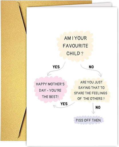 UUEFKTN Brilliant Mothers Day Card Gift for Mom, Funny Mothers Day Card Gift from Son Daughther