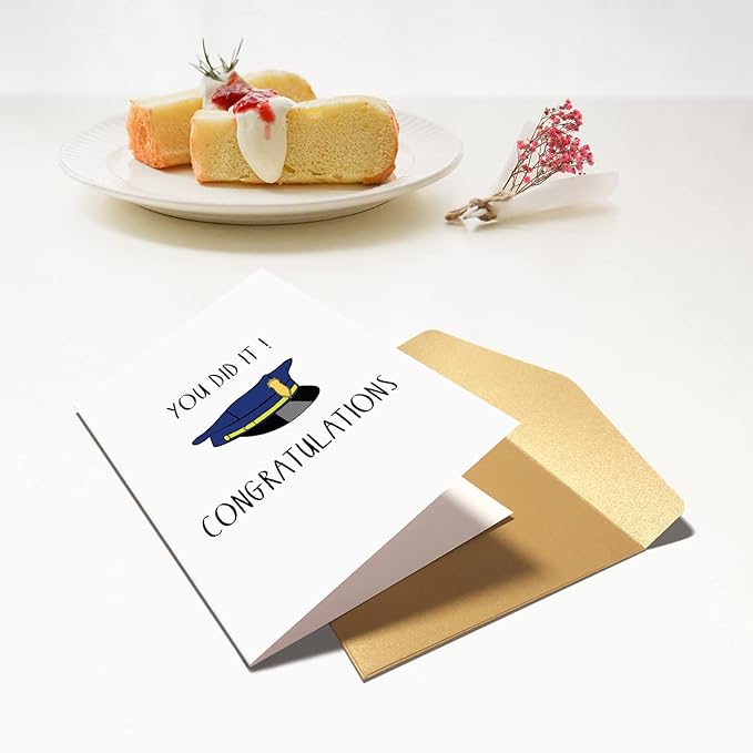 Police Greeting Card, Police Graduation Card, Officer Congratulations Card, Policeman Promotion Card, You Did It