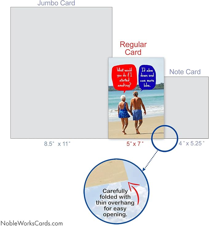 NobleWorks Started Smoking - Anniversary Greeting Card with Envelope (4.63 x 6.75 Inch) - C9583ANG