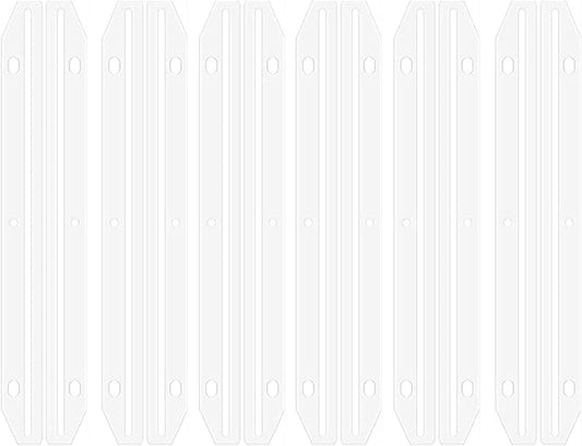 60Pcs 3 Ring Binders,Magazine Holders for Binders 3 Hole Punched Plastic Magazine Organizer Binder Accessories 3 Ring Binder Insert Strips for File Book Paper Magazine Collector, Translucent White