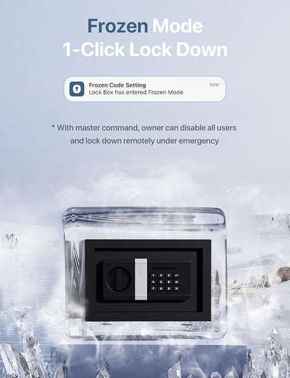 FORFEND Smart Home Safe | WiFi Safe Box App Lock/Alarm | Voice Command, Kidnap Alarm, Tamper Detect, Frozen Mode, Sub Account| Digital Safe Anti Theft