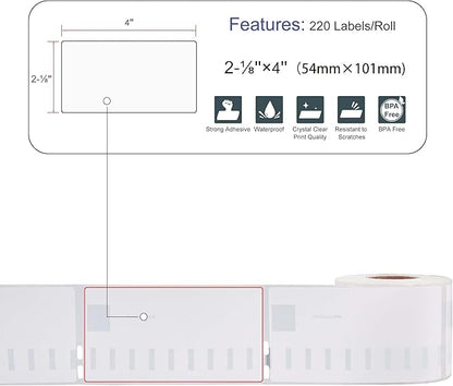 L LIKED 10 Rolls Compatible with Dymo 30323 2-1/8" X 4" Shipping & Internet Postage Replacement Labels for LW 450, 450 Turbo, 4XL Printer (10 Rolls)