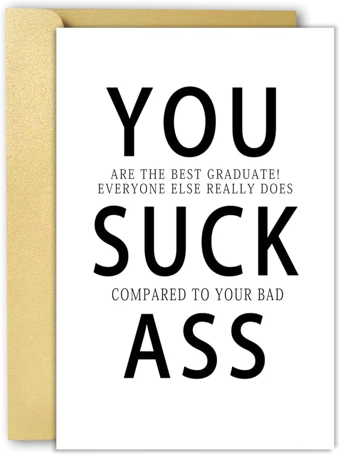 OJsensai Funny College Graduation Card 2024, Happy Graduation Gifts for Him Men, Graduation Party Decorations