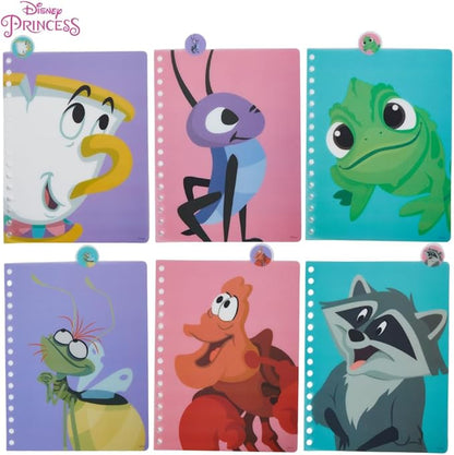 Innovative Designs Disney Princess Journal Notebook, Spiral Bound, 144 Lined Pages, 8 x 7 inches, Light Green, Disney Princess Movie Characters