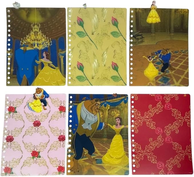 Innovative Designs Disney Beauty and the Beast Journal Notebook, Spiral Bound, 144 Lined Pages, 8 x 7 inches