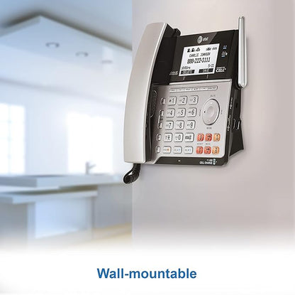 AT&T TL86103 2-Line Corded/Cordless for Small Business with Answering Machine, 2-Mailboxes, Connect-to-Cell, Caller ID Announcer, Intercom, Line-Power, Long Range & Expandable to 12 Handsets