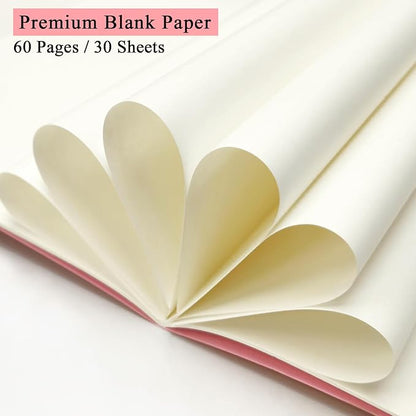 6 Pack Blank Books for Kids - 5.5"x 8.3", 60 Pages - Small Journals Bulk, Girls Notebooks for Drawing & Writing, Sketchbooks w/Colorful Soft Cover, Unlined Paper, A5 Travel Size (Light)